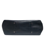 MACKENZIE83 CMACK TOTE HORWEEN VEGETABLE TANNED LEATHER BLACK GRAVEL BOTTOM VIEW