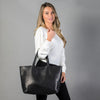MACKENZIE83 CMACK TOTE HORWEEN VEGETABLE TANNED LEATHER BLACK SMOOTH
