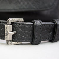 MacKenzie83 Handbags | GMacK CrossbodyMACKENZIE83 CROSSBODY HANDBAG BLACK AMERICAN SNAKE EFFECT VEGETABLE TANNED LEATHER HARDWARE BUCKLE DETAIL
