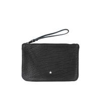 MACKENZIE83 PMACK CLUTCH HANDBAG BLACK AMERICAN BUFFALO LEATHER