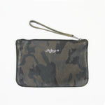 MACKENZIE83 DMACK OLIVE CAMO PRINTED AMERICAN LEATHER CLUTCH BACK VIEW