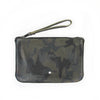 MACKENZIE83 DMACK OLIVE CAMO PRINTED AMERICAN LEATHER CLUTCH
