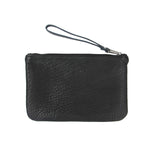 MACKENZIE83 PMACK CLUTCH HANDBAG BLACK AMERICAN BUFFALO LEATHER BACK VIEW