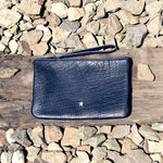 MACKENZIE83 PMACK CLUTCH HANDBAG BLACK AMERICAN BUFFALO LEATHER