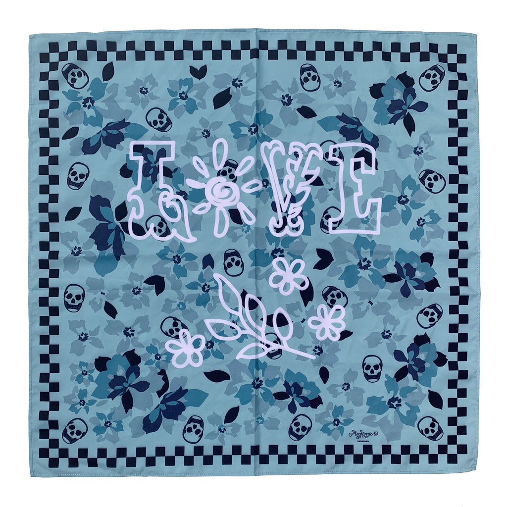 83 ORIGINAL LOVE SKULL FLORAL PRINTED BANDANA