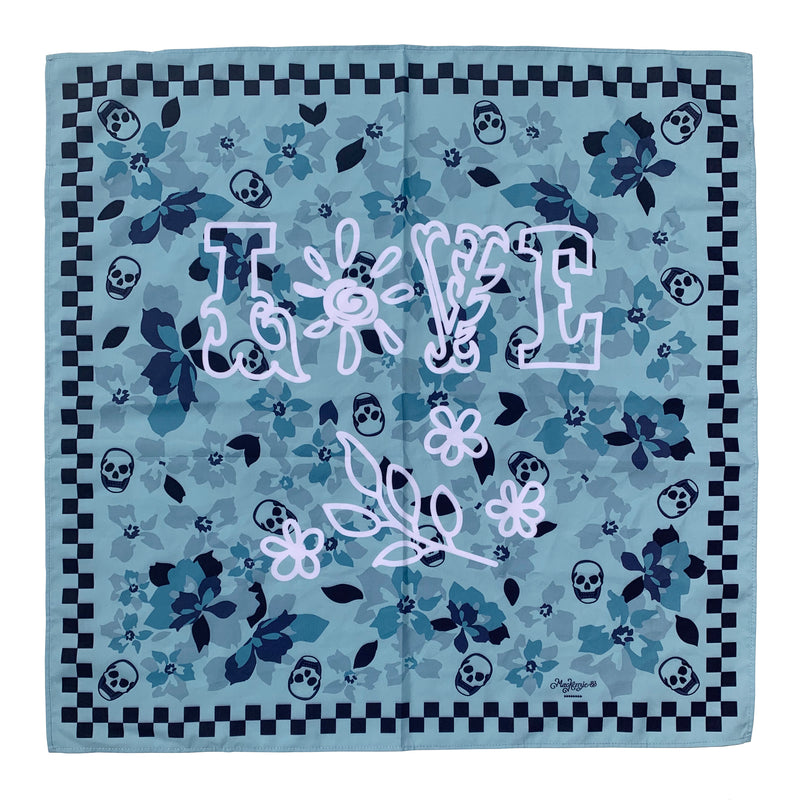 83 ORIGINAL LOVE SKULL FLORAL PRINTED BANDANA